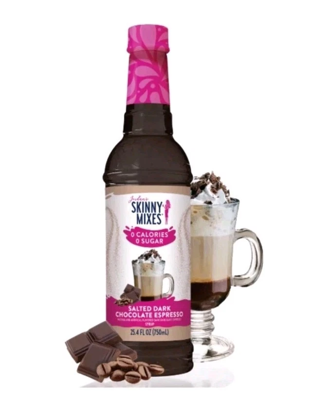LOTE de 3: Jordan's Skinny mezclas jarabe sin azúcar salado chocolate oscuro espresso Foto 2 de 4