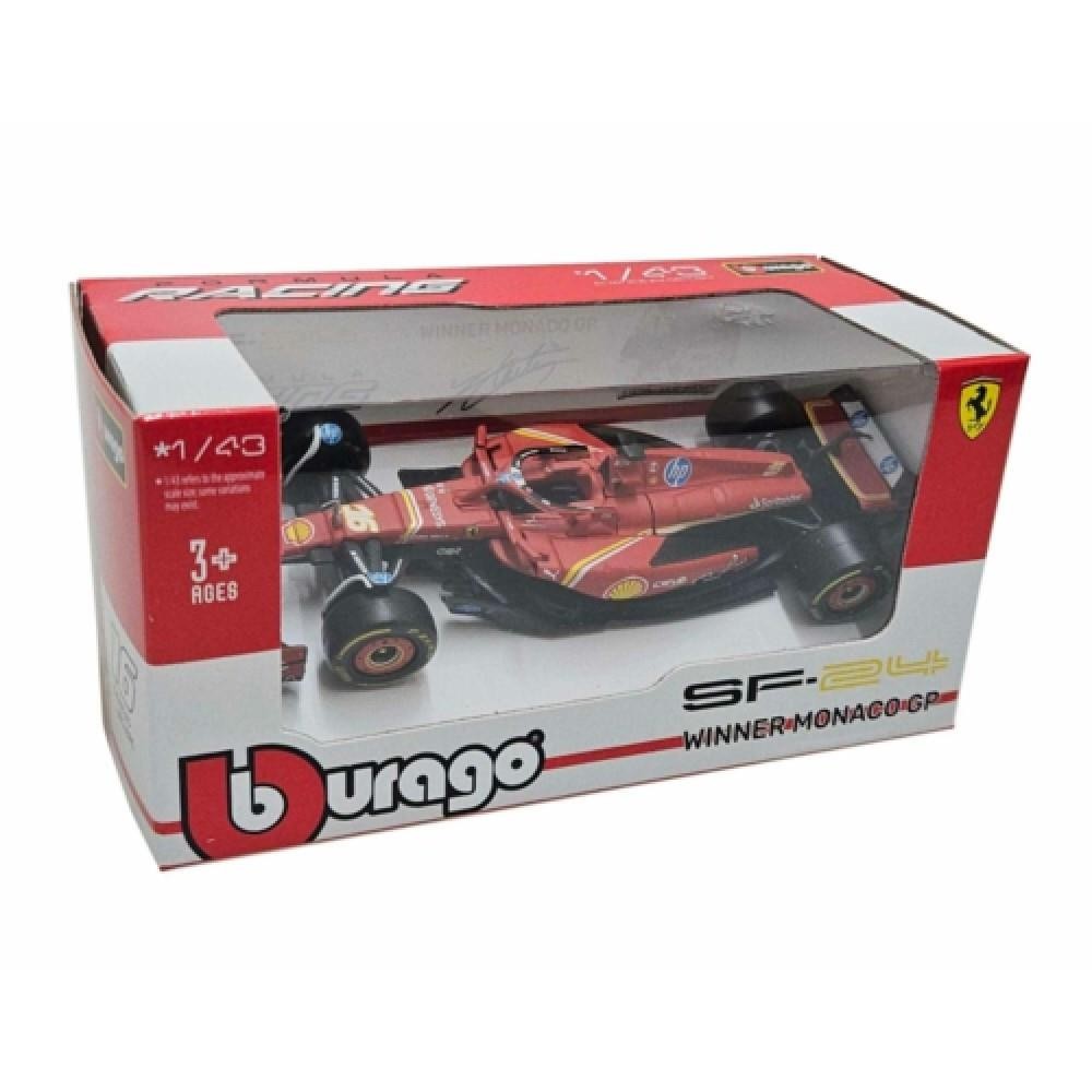 C Leclerc #16 Ferrari F1 SF-24 Winner Monaco GP 2024 1:43 Bburago 36844LMONACO