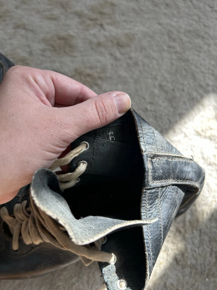 Botines de fútbol vintage 1953 cuero canguro talla 8 para hombre hechos en EE. UU. ENVÍO GRATUITO Foto 3 de 4