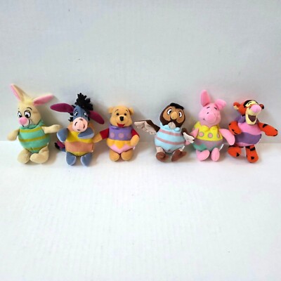Vintage Disney Store Winnie the Poohs Friends Easter Egg Hunt Plush Set of 6
