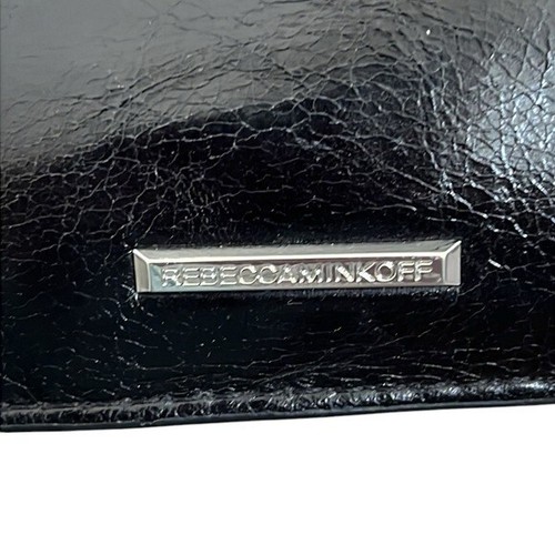 Sac bandoulière Rebecca Minkoff cuir noir pompons créateur bikercore - Photo 14 sur 16