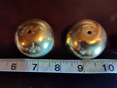Pair of Antique Telephone Bells parts vintage! Polished w/deep Tone