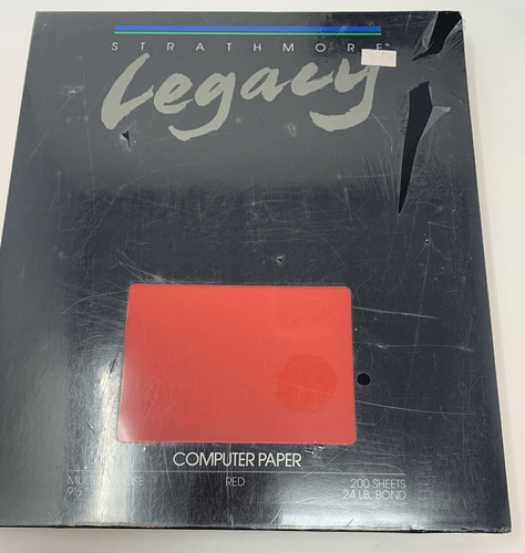 Strathmore Legacy Sheets Track Feed Computer Paper Red 24# Pastel 20# NOS NEW - 第 2/6 張圖片