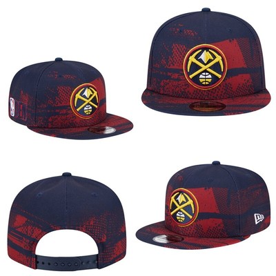 Men's Navy Denver Nuggets Court Sport Speckle 9FIFTY Snapback Hat