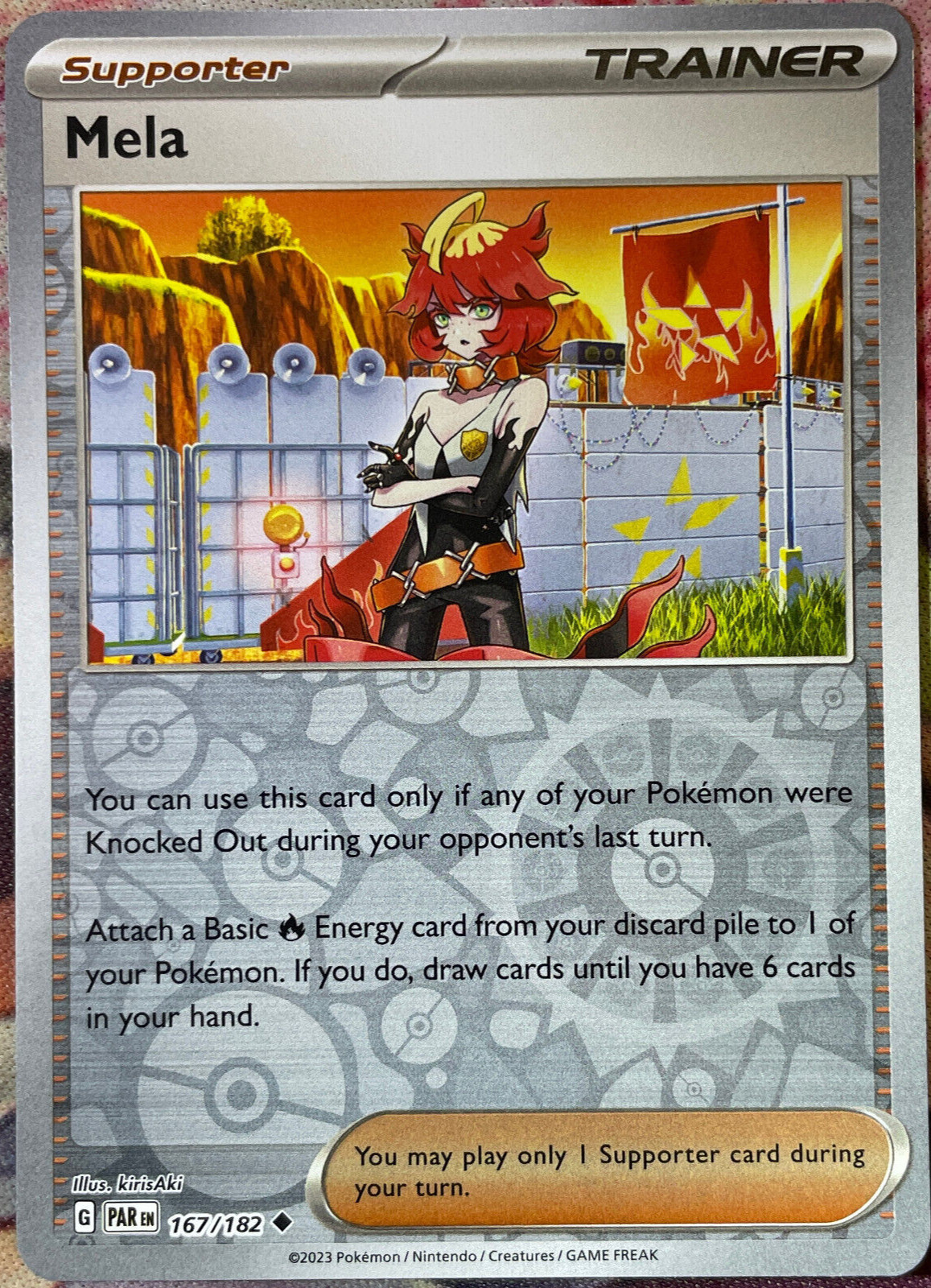 Mela Reverse Holo - 167/182 - Paradox Rift Pokemon 2023