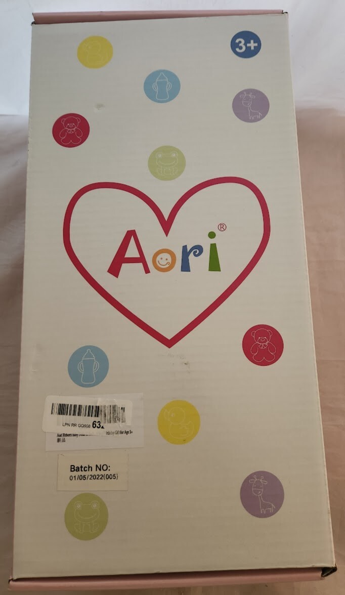 Aori Lifelike Realistic Reborn Baby Doll w/Birth Certificate & Box Pink Elephant