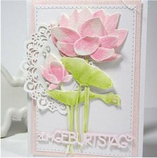 Lotus Flower Metal Cutting Die Scrapbooking Craft Making DIY Cuts Die Decoration