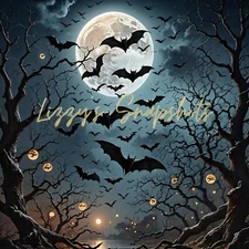Digital Image Photo Wallpaper Background Desktop AI Art Bats Halloween
