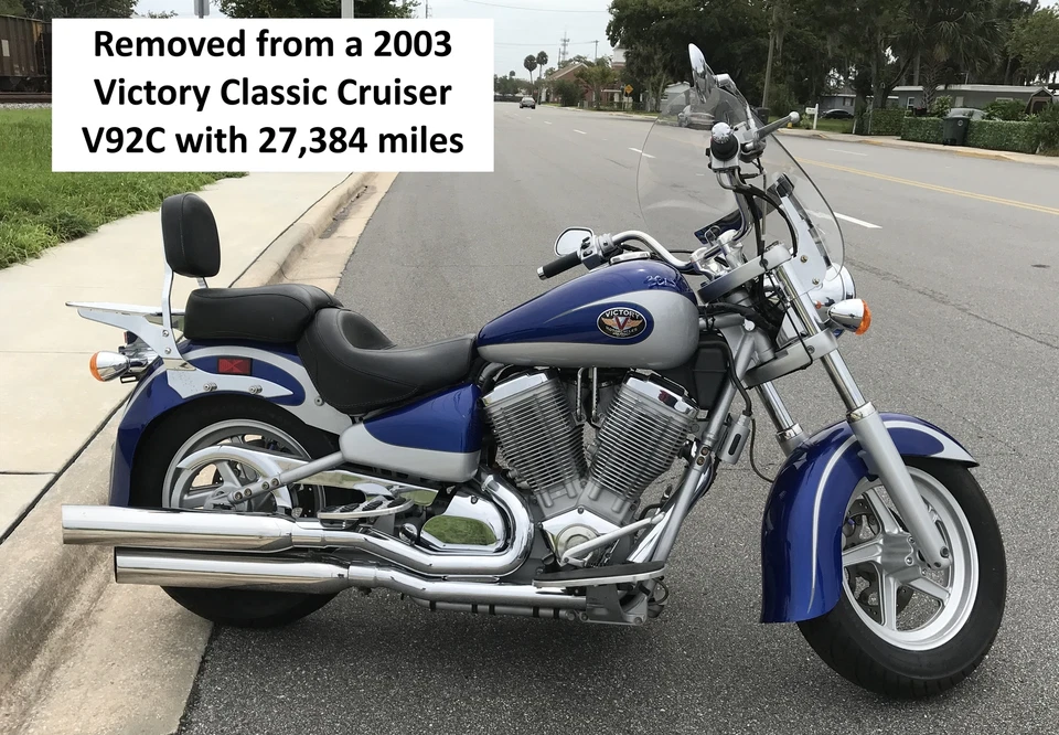 Victory Classic Cruiser V92 2003 carcasa de faro de 7" + montaje de velocímetro cromado Foto 3 de 4