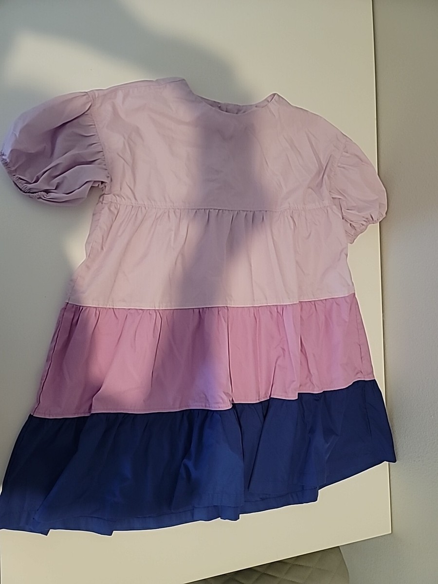 Aaron Amber Tiered Wide Baby Doll Dress Small **See Description