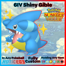 GIBLE 🌟SHINY/Non-Shiny 6IV🌟 Pokemon SCARLET and VIOLET 31/31/31/31/31/31 lv1