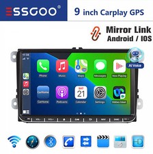For VW GOLF MK5 MK6 Android 14 Car Stereo Apple Carplay 9" Radio GPS 1+32G WIFI
