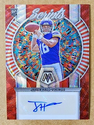 2023 Panini Mosaic TMall Jaren Hall RC Scripts Red Wave Auto 8/10 RS ...