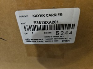 08-16 Subaru Kayak Carrier Kit Impreza Forester Crosstrek OEM NEW E361SXA201