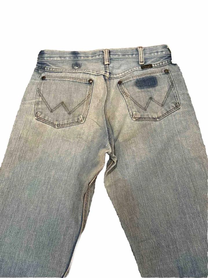 Jeans Wrangler 910 vintage increíbles perfectamente rotos desgastados parcheados 1970 Foto 4 de 4