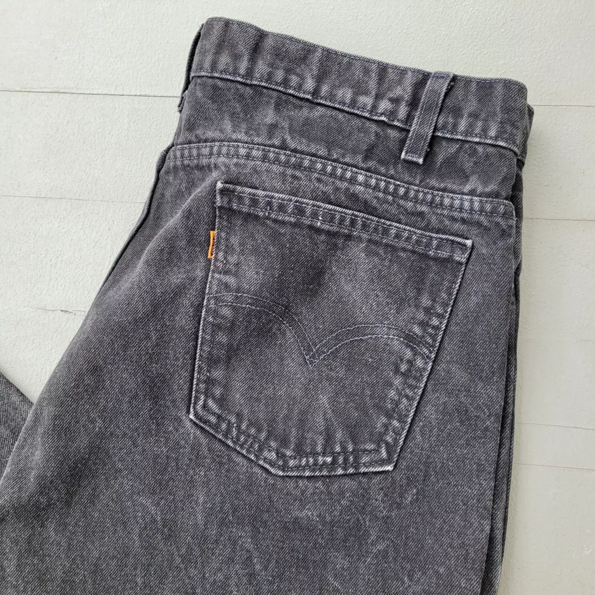 Vintage 90s Levis 550 Orange Tab Faded Dark Wash Black Jeans Actual 39x29 USA Vintage 90s Levis 550 Orange Tab Faded Dark Wash Black Jeans Actual 39x29 USA