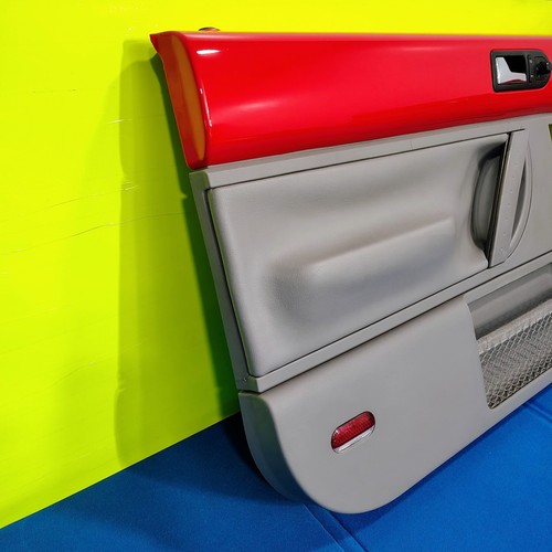 1998-2010 Volkswagen Beetle Left Right Pair Interior Door Panel OEM GRAY RED - Picture 5 of 23