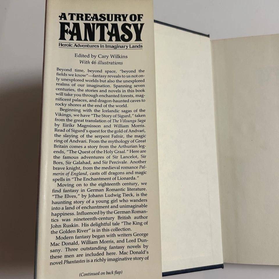 1982 A TREASURY OF FANTASY HEROIC ADVENTURES HC DJ CARY WILKINS+++ - Image 4 of 4