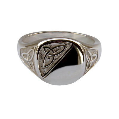 Keltische Unendlichkeit Siegelringe 925 Sterling Silber UK gepunzt Kissen 14x12mm