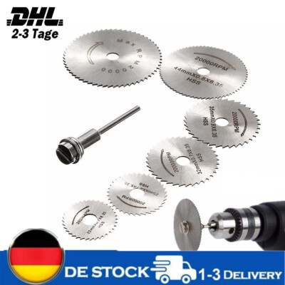 7X HSS Kreissägeblatt Mini Sägeblatt Saw Blades Set für Dremel Holz Schneiden