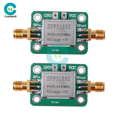 2PCS LNA 50-4000MHz RF SPF5189 NF=0.6dB Low Noise Amplifier Signal Receiver