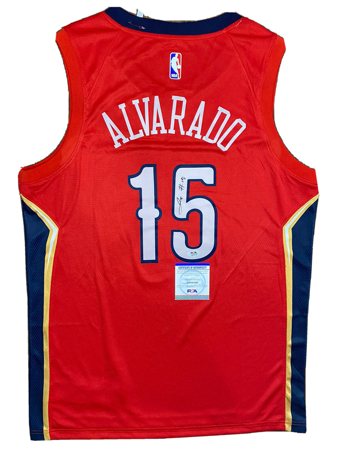 JOSE ALVARADO Autographed Signed New Orleans Pelicans Jersey w/ COA PSA AM16790 