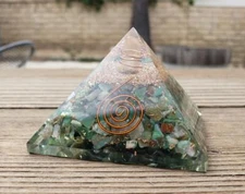 EXTRA LARGE (70-75mm) CHRYSOPRASE ORGONE GEMSTONE PYRAMID EXTRA LARGE PYRAMID