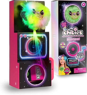 CHIBIES Ghettoblaster - Billie | Süße flauschige Party Haustiere, die im Takt blitzen