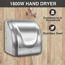 Hand Dryer 1800W Electric Stainless Steel Commercial and Household Automatic