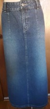 UNIONBAY Women's Vintage Retro Denim Blue Jean Midi Skirt, Size 18 Hong Kong