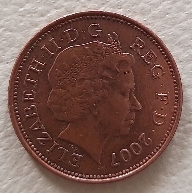 United Kingdom two pence 2007 Original ELIZABETH II D G REG F D 2