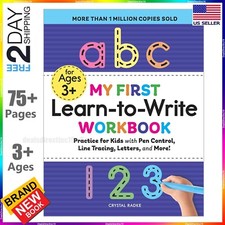 Handwriting Practice Book for Kids Letter Number Tracing Preschool Workbook New
