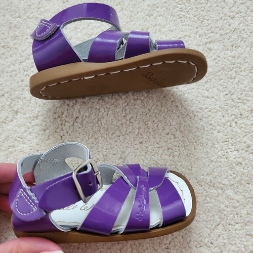 Salt Water Baby Toddler Purple Sandals sz3 - Picture 6 of 11