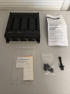 Leviton 476TM Twist & Mount Cat 6 24 Port Patch Panel Black