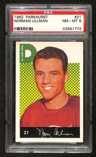 1962 Parkhurst #21 Norm Ullman HOF  PSA 8 NMMT C103912