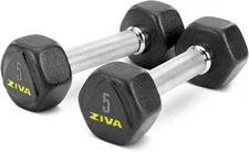 Premium Hex Dumbbells – Commercial Grade Rubber Urethane Coated Free Weights for