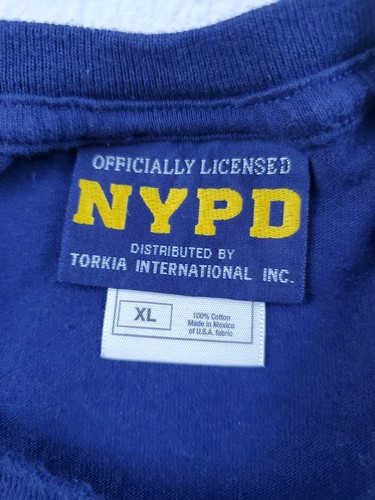 NYPD Men's T-Shirt Officially Licensed (Navy Blue / White) | Men's Size XL - Picture 11 of 20