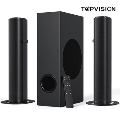 4.1Ch Sound Bar with Subwoofer, 120W Separable Sound Bar for TV, 2-In-1 Detachab