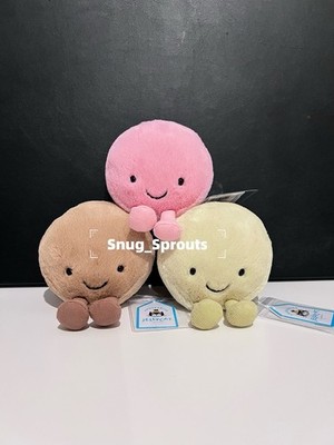 AUTHENTIC NWT Jellycat Amuseables Macaron Bundle- Mona, Mia, Max