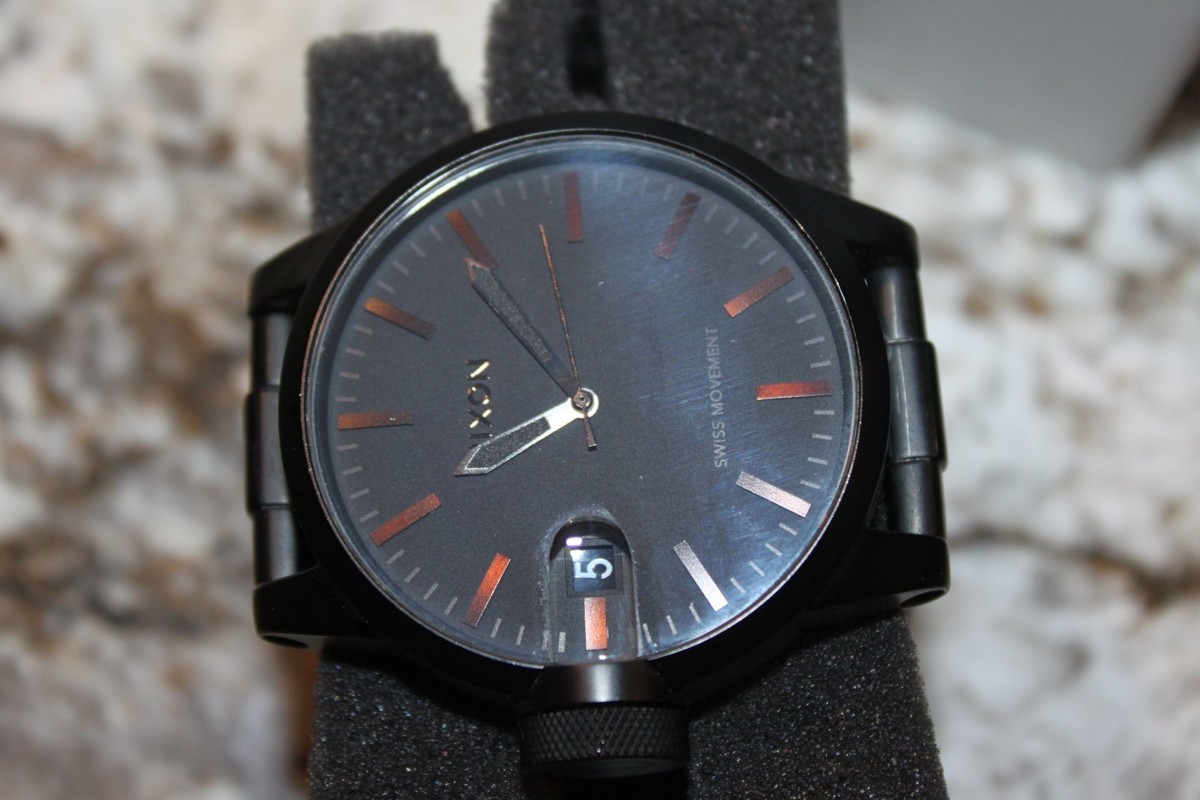 Nixon Watch BLACK The Chronicle Stainless Steel Swiss Movement