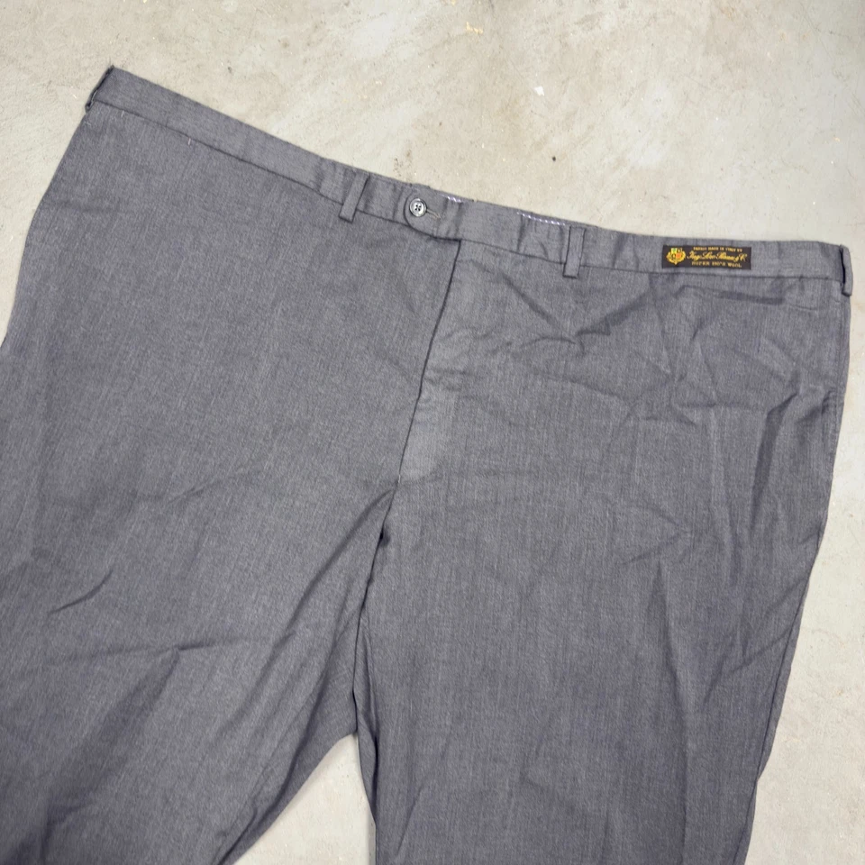 NUEVO CON ETIQUETAS Jack Victor Riviera Loro Piana Pantalones de Vestir 130s Lana Pantalones Gris 56x28 Foto 3 de 4
