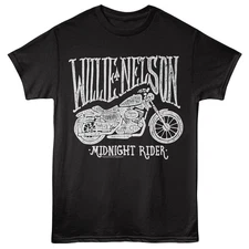 Willie Nelson Midnight Rider Men's T Shirt Outlaw Country Music Merch