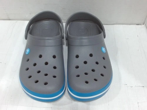 UsedVeryGood - Crocs Unisex Crocband Clog, Charcoal/Ocean, Mens 8 / Womens 10