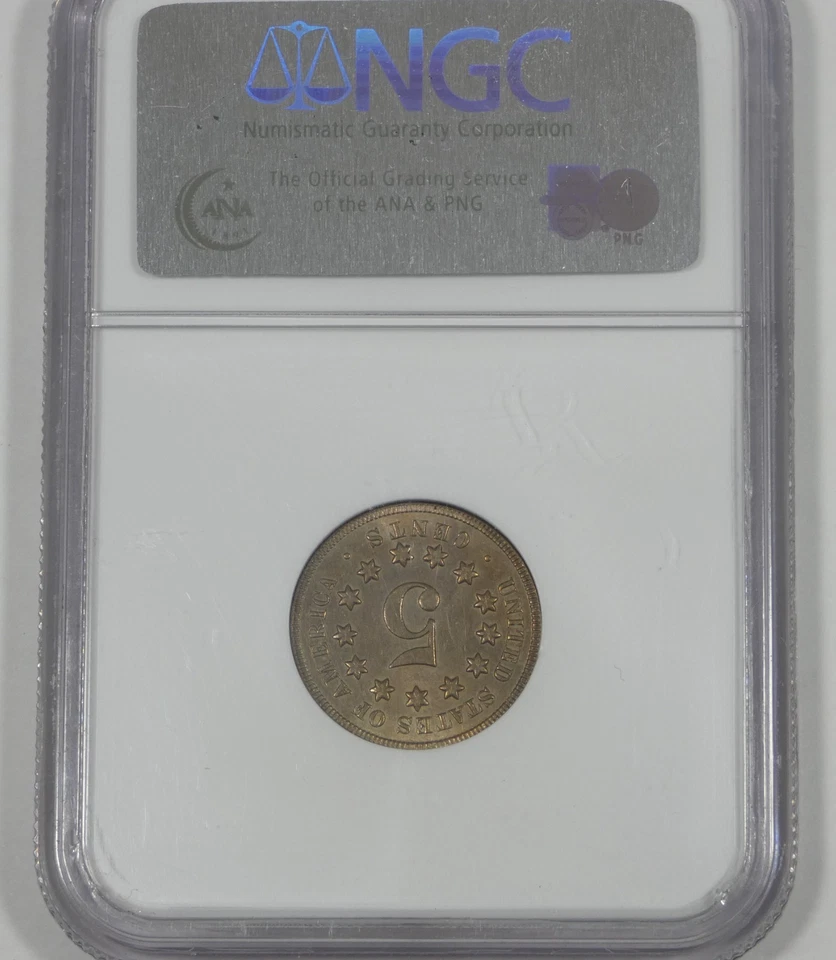 1869 Shield Nickel CERTIFIED NGC MS 63 5c - Image 4 of 4