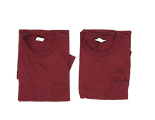 2 Pack Port  Company Core Blend Burgundy Short Sleeve Pocket T-Shirts Mens XLT