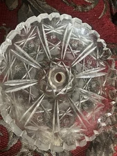 6 Inch Vintage Crystal Bobeche  Candle Holders Wax Drippings