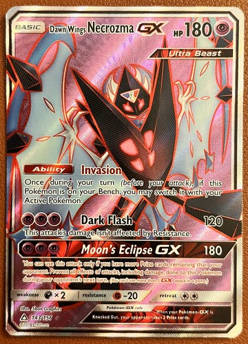 Pokemon Dawn Wings Necrozma GX (Full Art) 143/156 Sm-Ultra Prism Holo