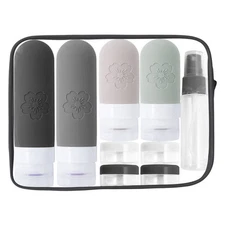 17 Pack Silicone Travel Bottles Set Wide Mouth Design Containers Portable