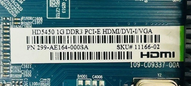 1GB Sapphire AMD Radeon HD5450 DDR3 DVI / VGA / HDMI PCI-e Graphics Video Card - Image 4 of 4