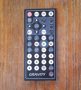 Gravity Car Audio/Video Remote Control Detached Mount Black Used